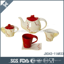 Niedriger Preis einfarbig Bone China Tee Set Porzellan